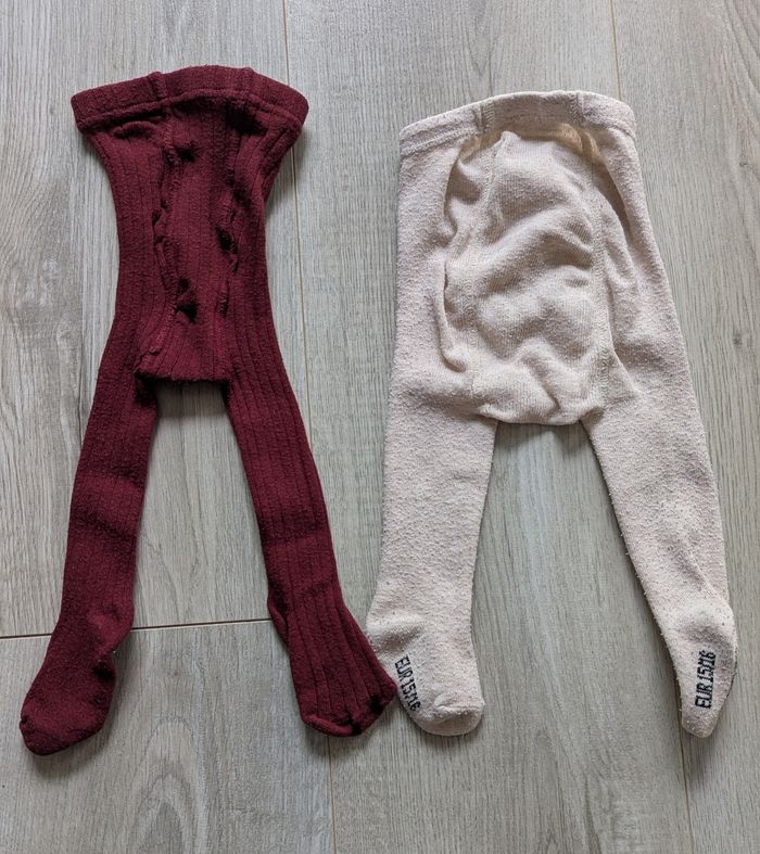 Lot de 2 paires de collants Kiabi, 3/6 mois - photo numéro 2