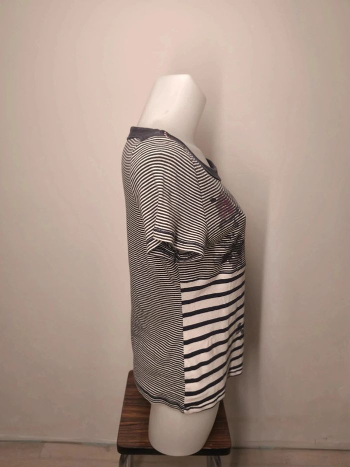 T-shirt Cassis Femme Taille 5 Rayure Motifs - photo numéro 4