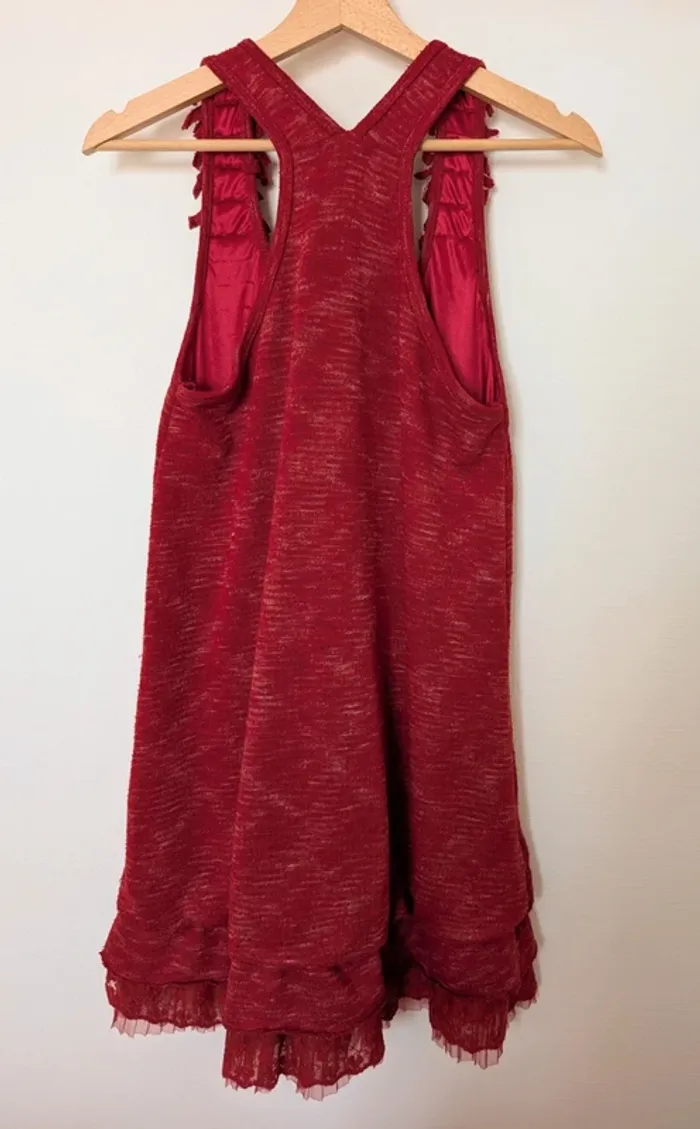 Robe rouge chiné - photo numéro 2