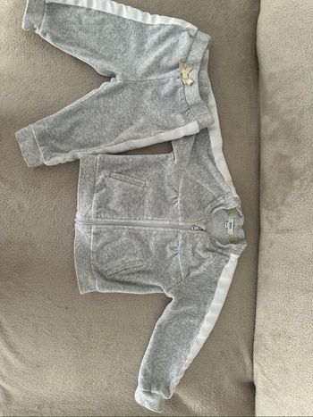 Survêtement peau de pêche gris boss mixte 9M