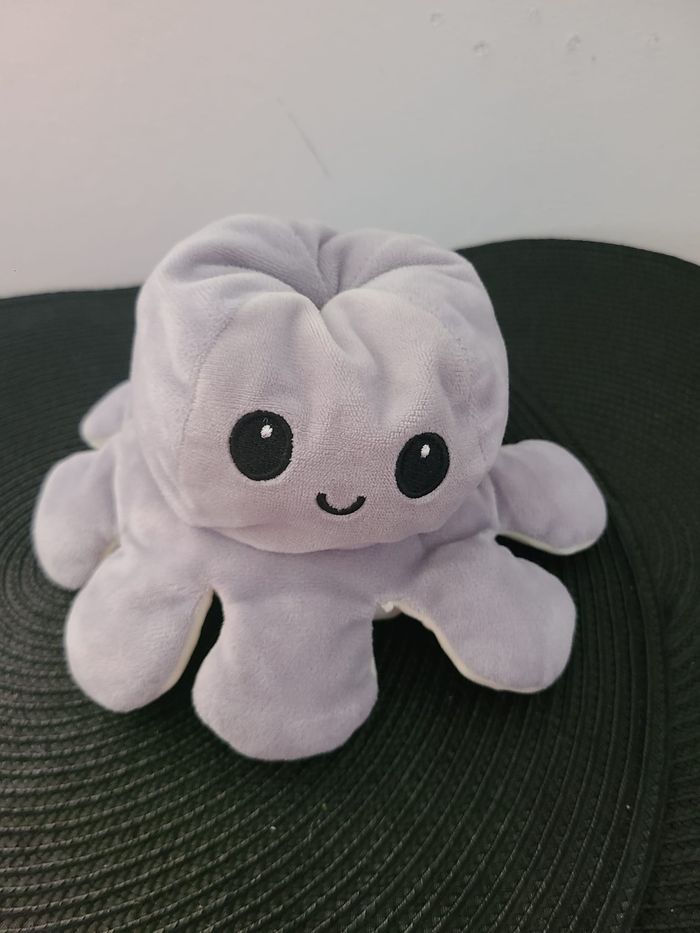 Pieuvre réversible Gris et Blanc - photo numéro 2