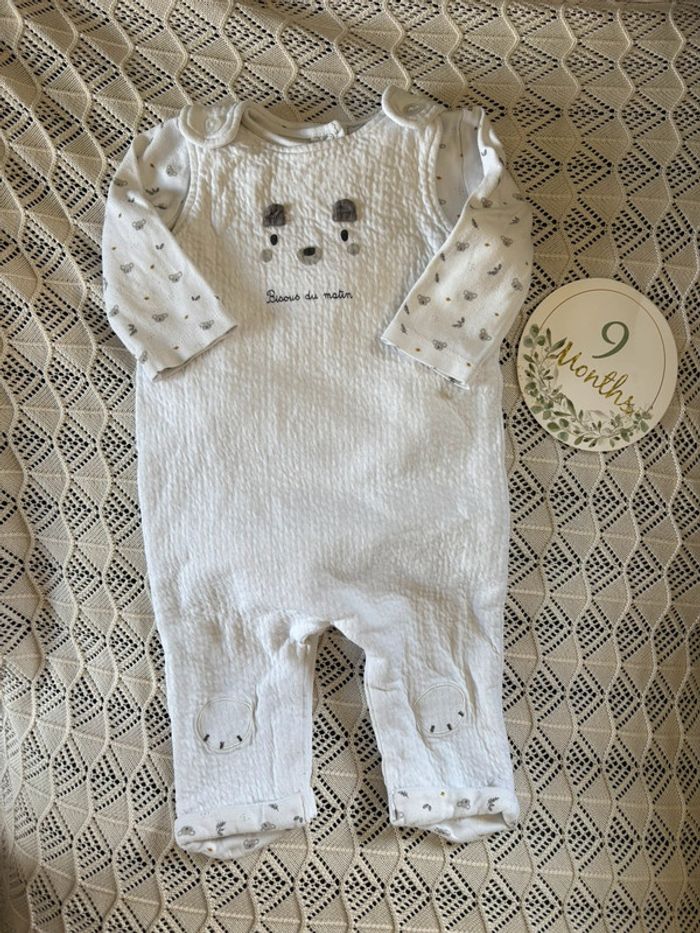 Ensemble salopette 9 mois