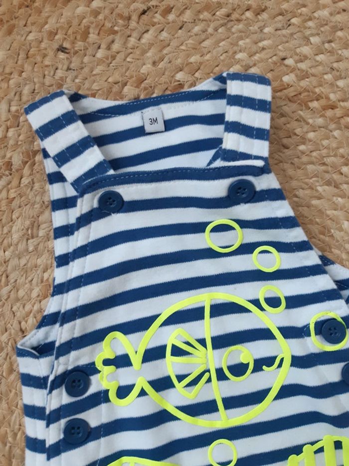 Salopette rayé 3 mois - photo numéro 2