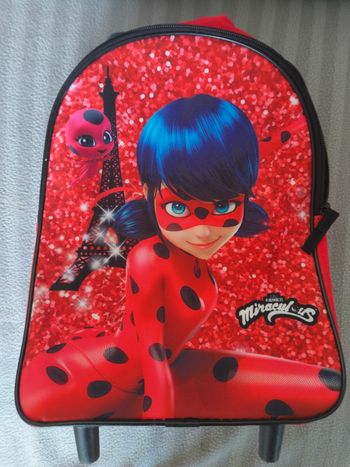Petit sac à dos à roulettes Miraculous 