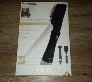 Brosse soufflante 3 en 1 . Sèche cheveux, lisse, bouche, brosse, homday care 1000 w