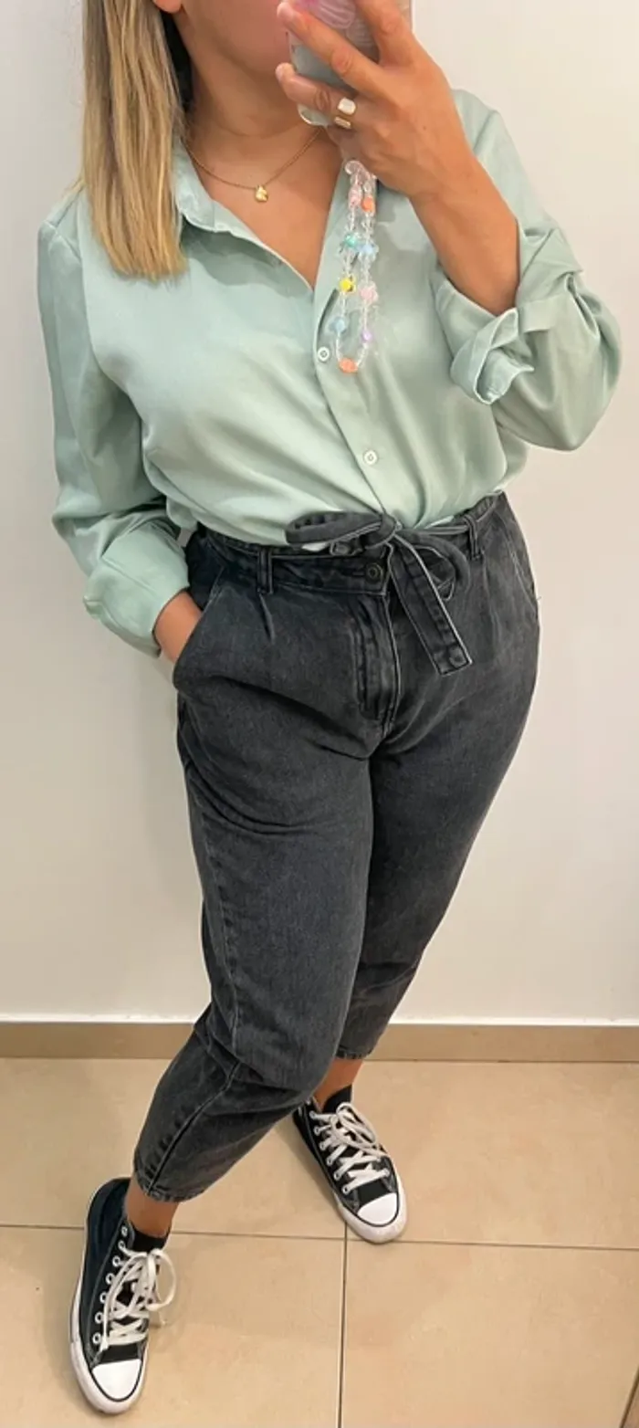 Chemise Fluide Verte - photo numéro 3