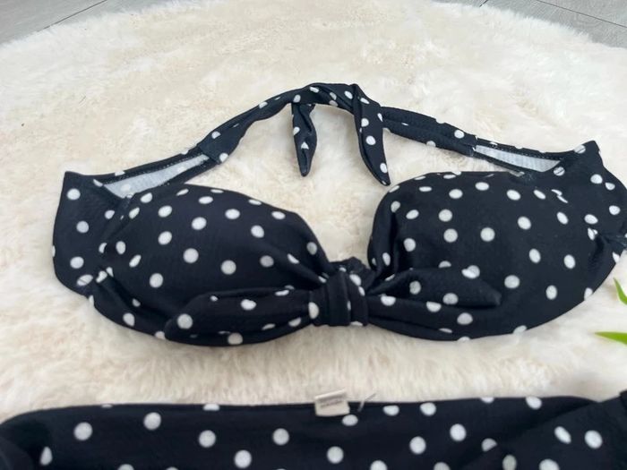 bikini rétro noir à pois blancs 36/38 - photo numéro 3