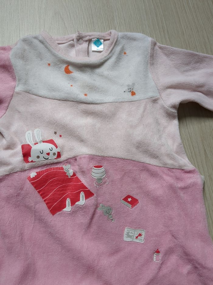 Grenouillère rose lapin Tex 9 mois - photo numéro 2