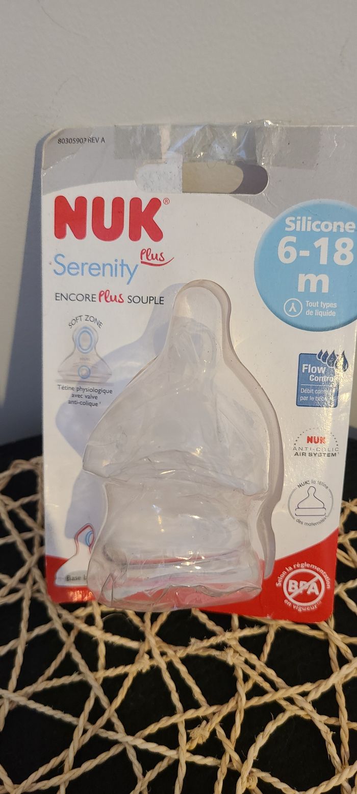 Tétine pour biberon nuk serenity Taille 6-18 mois Paquets non ouvert, - photo numéro 2