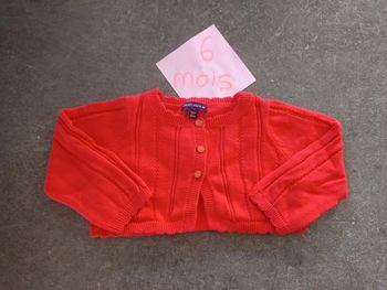 Boléro rouge 6 mois