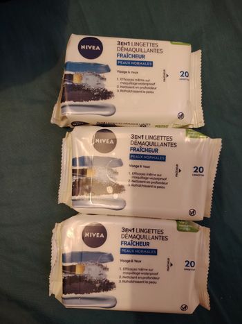 Lot lingette démaquillante nivea