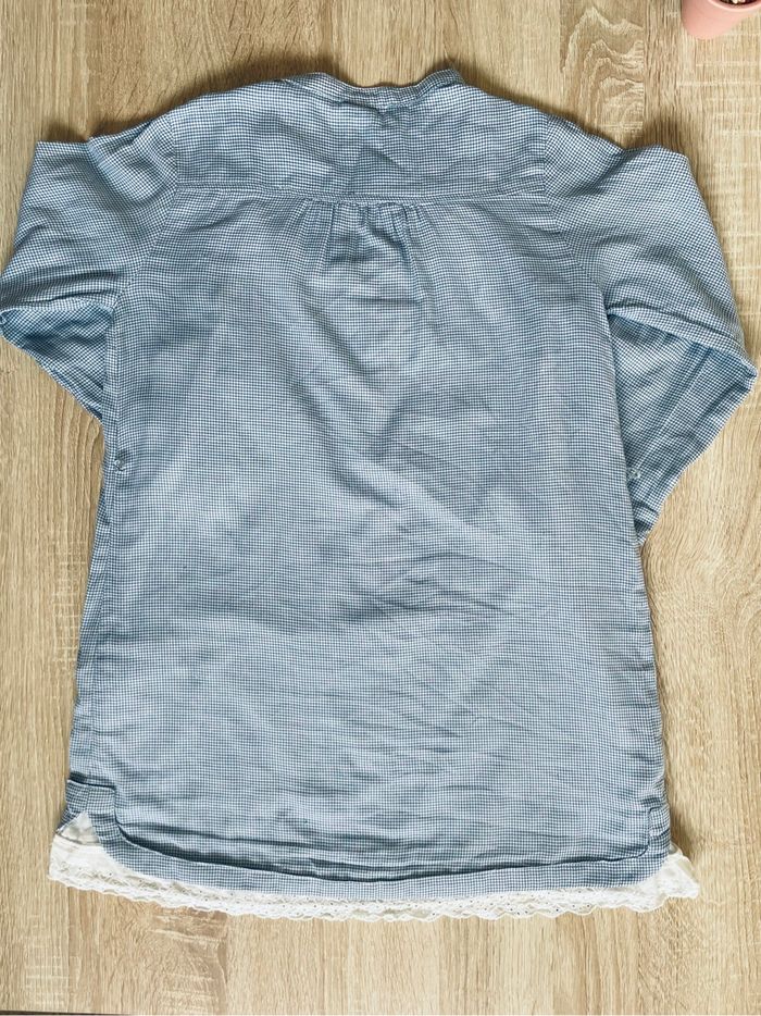 Robe à carreaux bleus avec dentelle – Zara Kids fille 8 ans - photo numéro 4