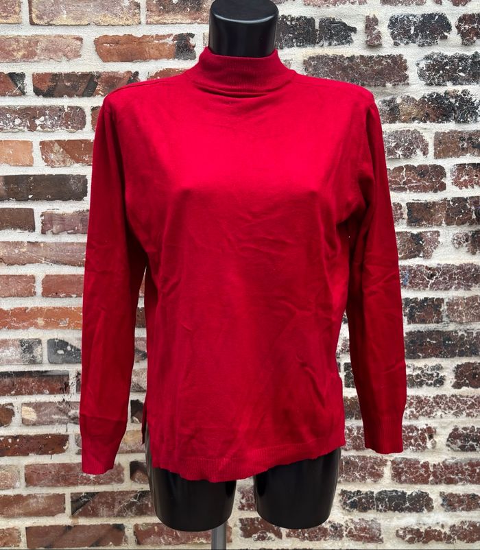 ❤️Pull fin à manches longues – Rouge vif – T40