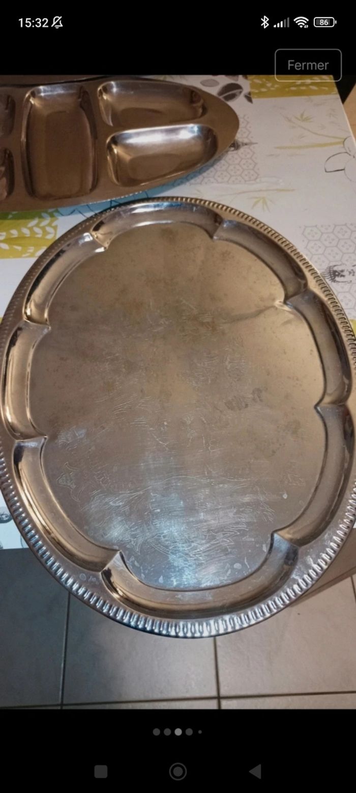 Lot de 4 plats en inox - photo numéro 3