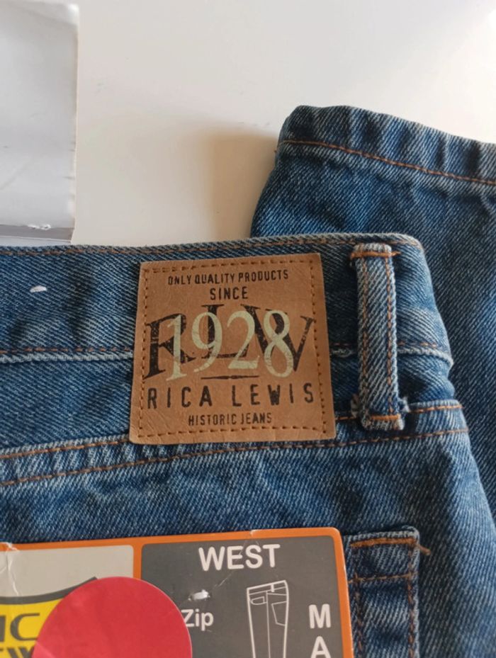 Pantalon jeans homme Rica Lewis taille 38 coupe droite neuf - photo numéro 8