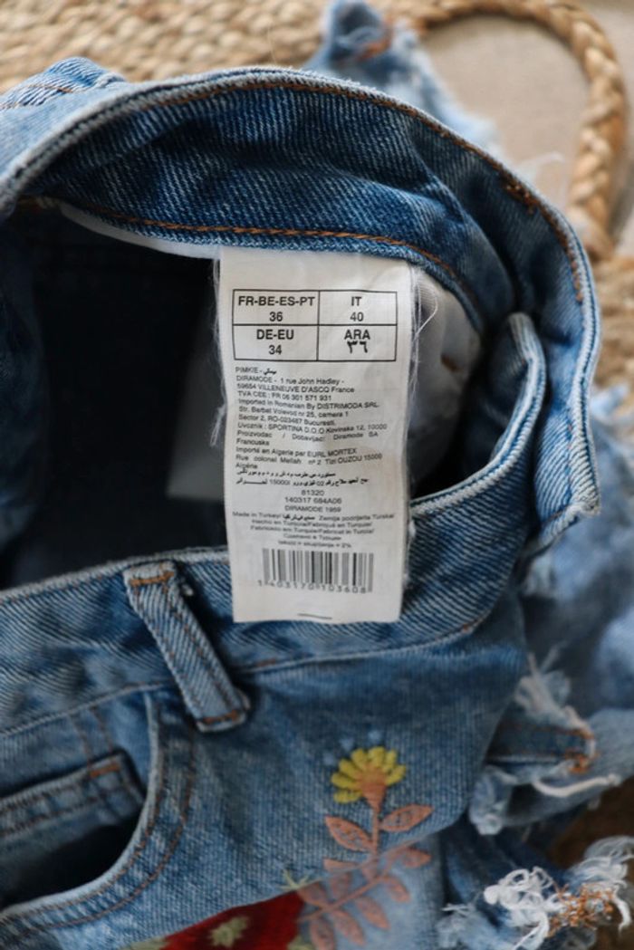 Short en jean brodé Pimkie - photo numéro 4