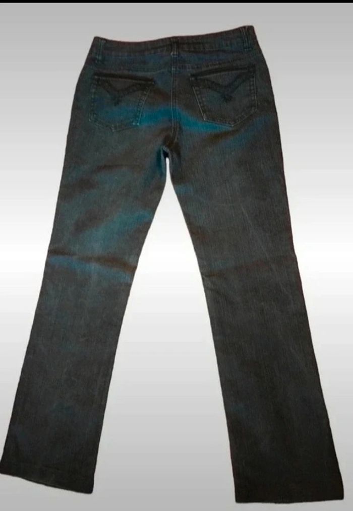 Jean stretch gris noir taille M  38 la city - photo numéro 3