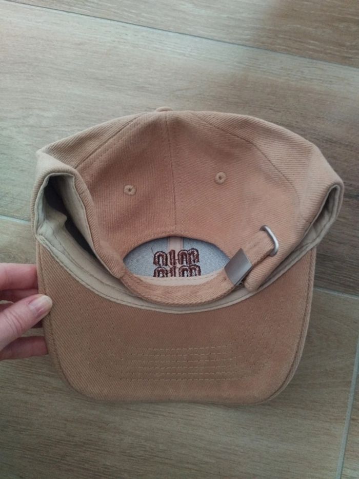 Casquette beige/marrone brodé neuve - photo numéro 3