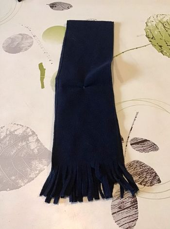 Petite Écharpe polaire couleur marine bébé 80 cm long