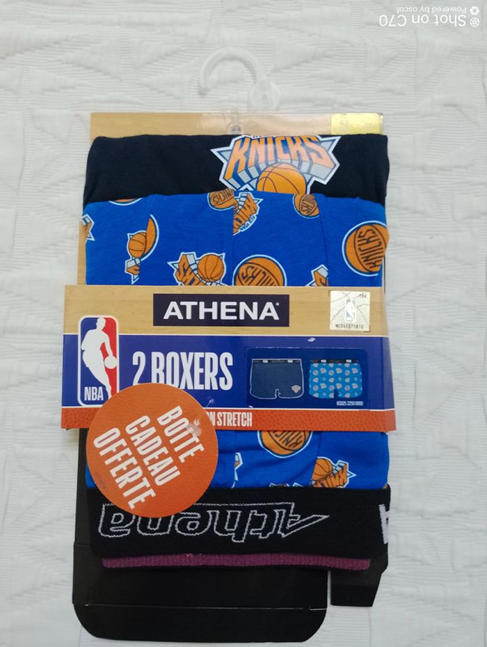 Athena lot 2 boxers NBA boîte cadeau
