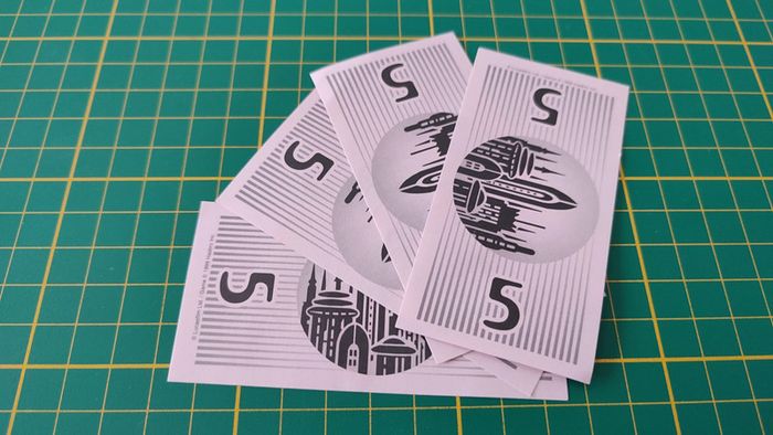 Lot x4 billets de 5 pièce détachée jeu de société Monopoly Star Wars épisode 1 #A81