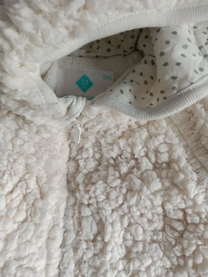Combinaison mouton oreilles blanc cassé 6 mois TEX - photo numéro 2