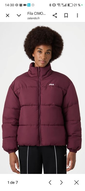 Doudoune Fila neuve/étiquetée 