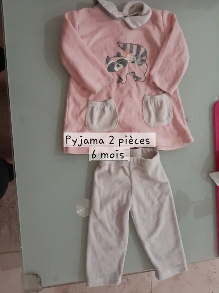 Pyjama 2 pièces filles 6 mois