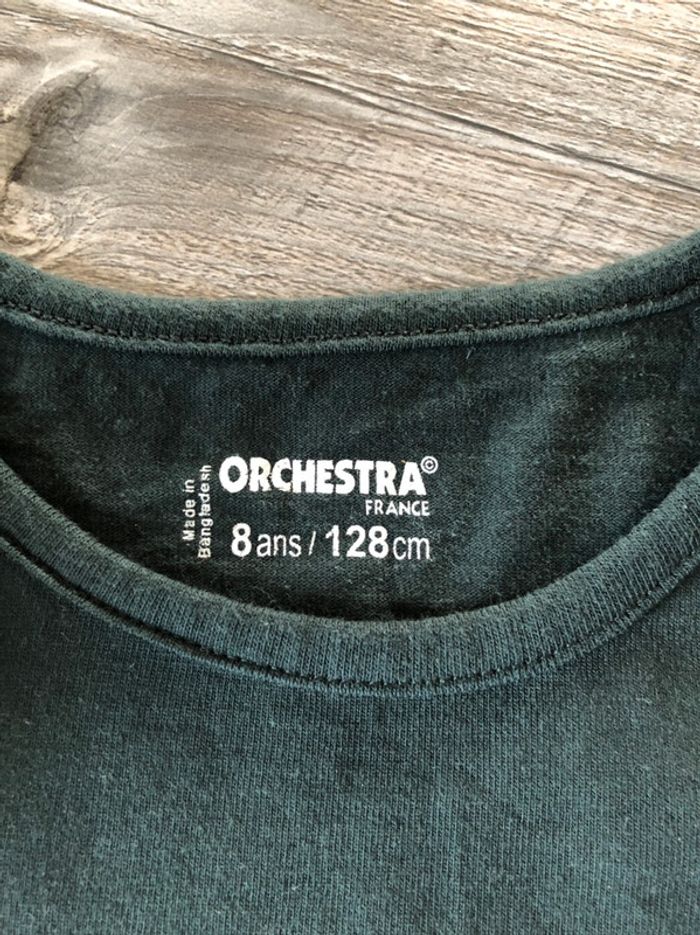 T shirt manches longues épais vert et blanc - photo numéro 3