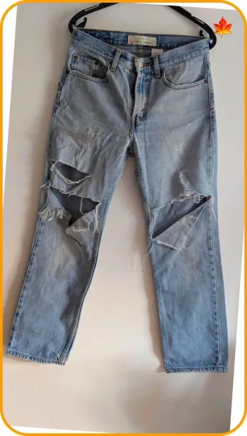 Jeans Levi's 516 vintage femme destroy 40