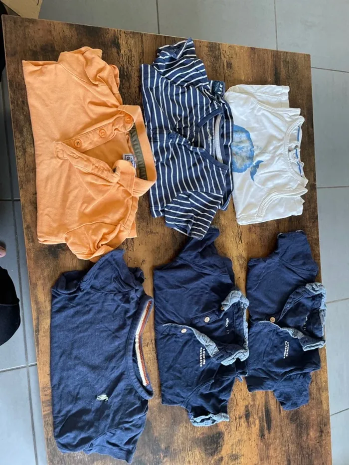 Lot de 6 tee-shirts à manches courtes garçon 3 ans