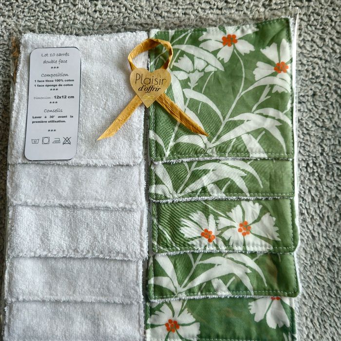 10 lingettes lavables 12x12 cm