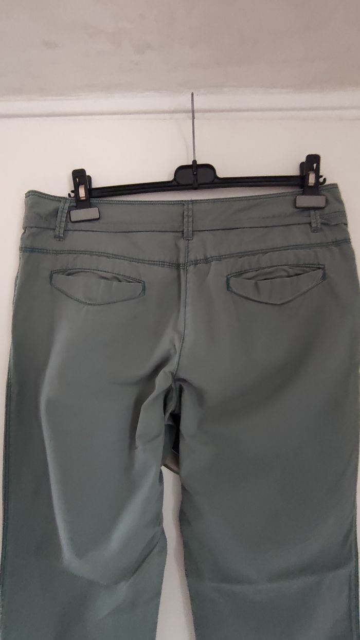 Pantalon femme en toile marque Promod taille 42 couleur kaki - photo numéro 7