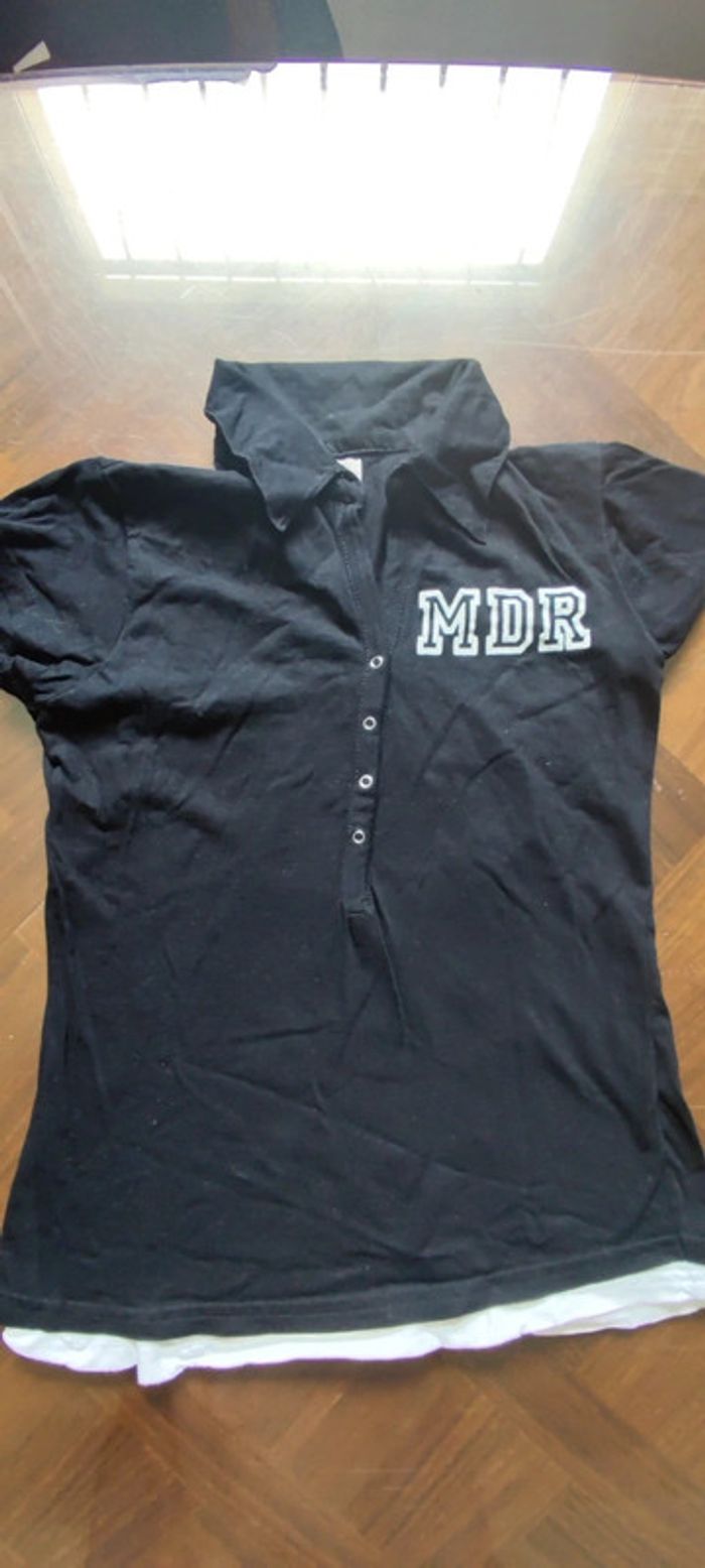 T-shirt coton type polo MDR Jennyfer T.M
