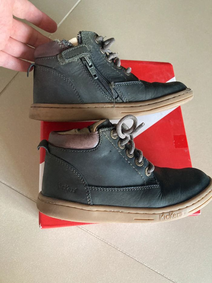 Bottines kaki pointure 27 Kickers Tackland - photo numéro 4