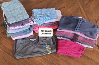 Lot vêtements fille 12mois