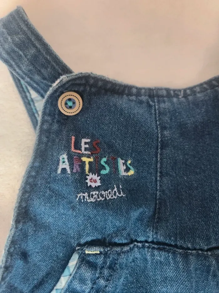 Adorable lot bébé garçon 6 mois salopette pantalon et haut bleus Sergent Major automne hiver - photo numéro 4