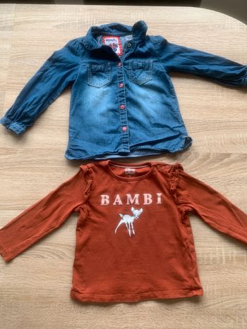 • Ensemble chemise & th shirt Minnie Disney ~ 2-3 ans •