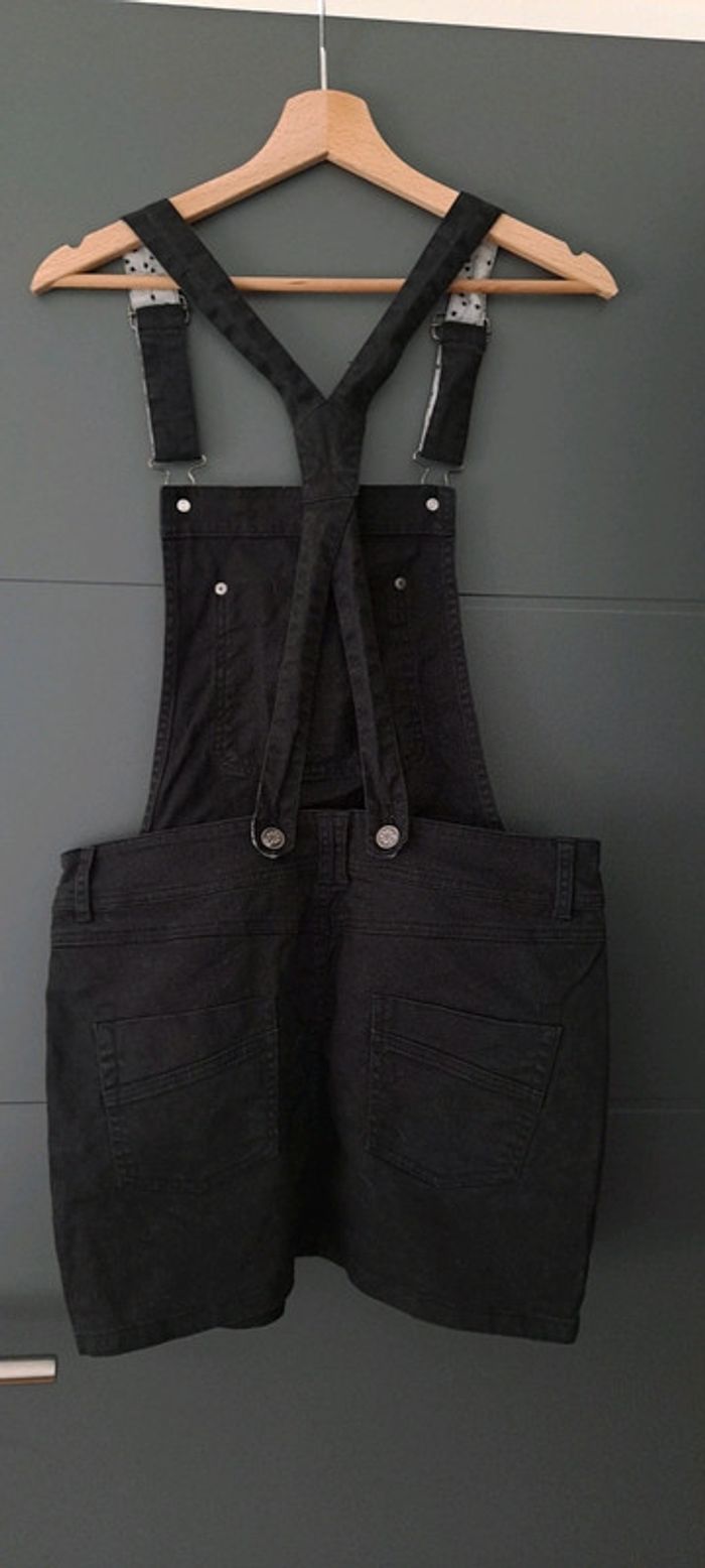 Robe salopette jean noir - photo numéro 3