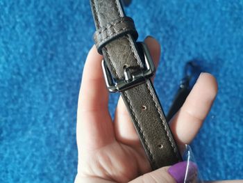 Bandoulière en simili-cuir marron, neuve