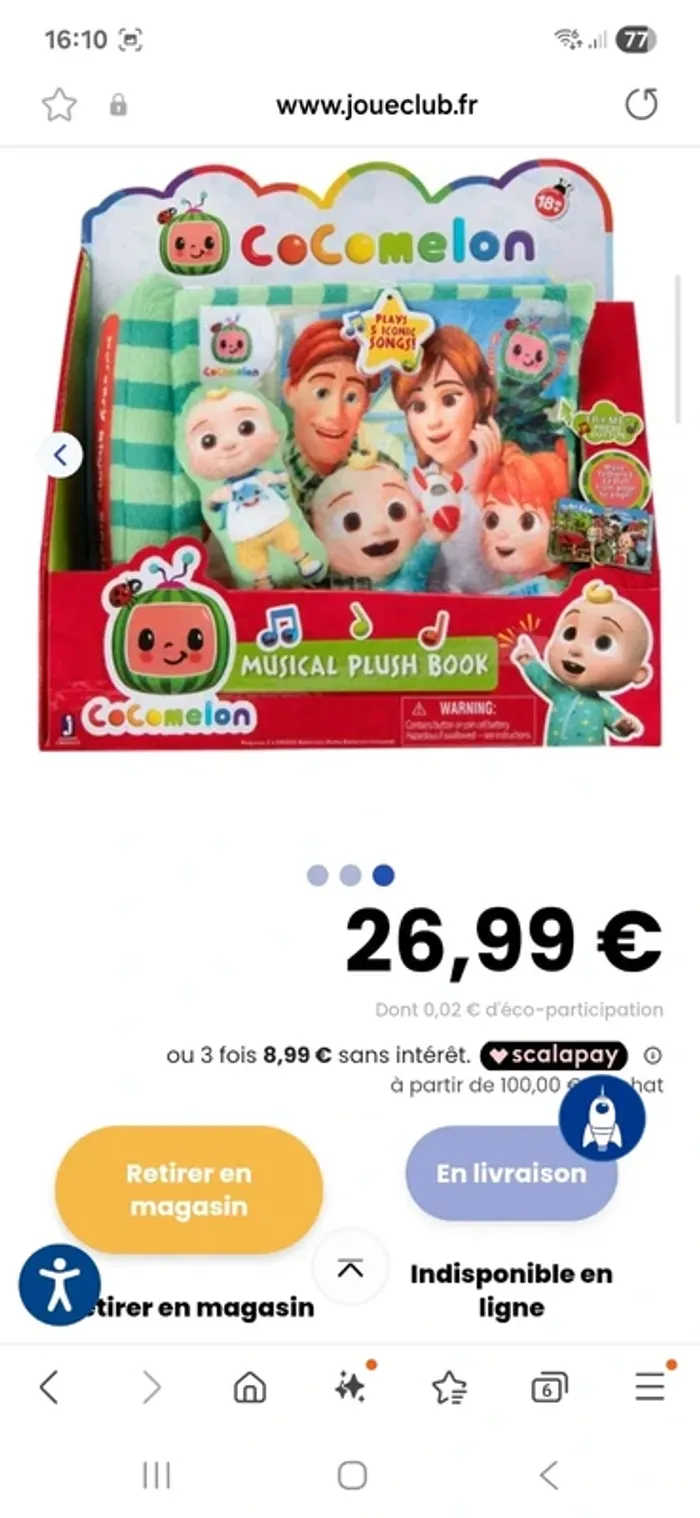 Livre tissu cocomelon - photo numéro 4