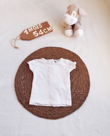 Tee-shirt 👣, in extenso, 1 mois