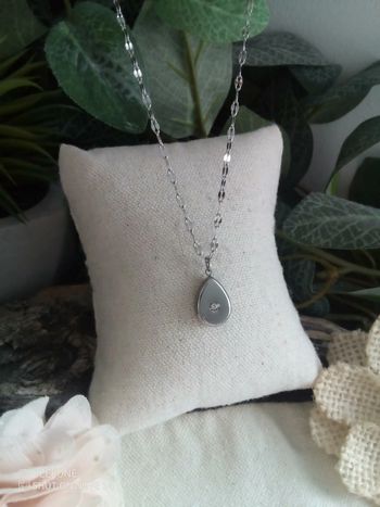 Collier bohème argenté avec zircon