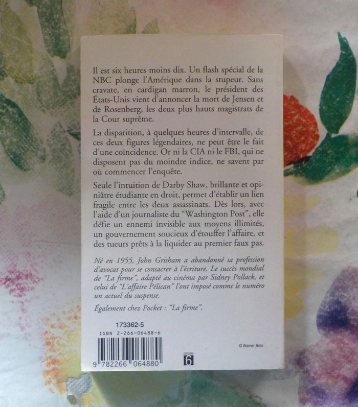 L'AFFAIRE PELICAN de John GRISHAM Ed. Pocket - photo numéro 3
