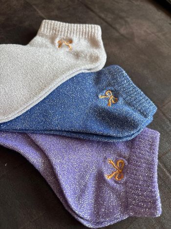 Chaussettes courtes paillettes lot de 3