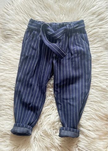 Fille 👧🏻 Pantalon chino rayé marine/blanc - okaidi taille 4 ans