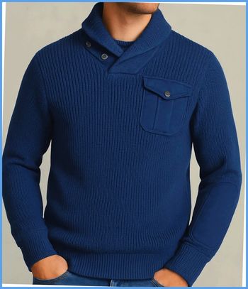 Pull col roulé Ralph Lauren Vintage Bleu marine Taille S