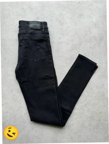 Jeans Levi's 721 W26 FR36 L32 coupe skinny noir Femme Women pan529b