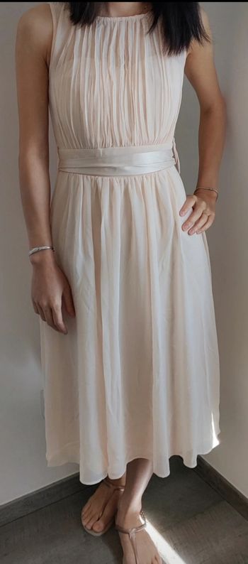 Robe demoiselle d'honneur longue rose