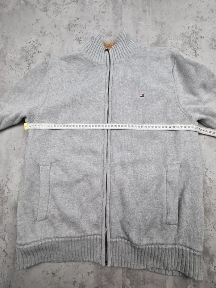 Gilet zippé fourré Tommy Hilfiger gris clair M Hommes - photo numéro 11